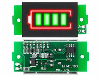 Універсальний Індикатор рівня заряду батареї 1S 2S 3S 4S 5S 6S 7S 8S Li-ion, 18650 26650 21700 32650 32700
