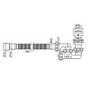 Сифон Waterstal А-82589 для душ. піддону регульов. 1 1/2″ 40/50 з гнучк. трубою (000013273), фото 3