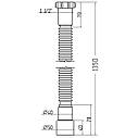 Гнучка труба Waterstal АС-10132 1 1/2″ х 40/50 з гайкою 1350мм, фото 2