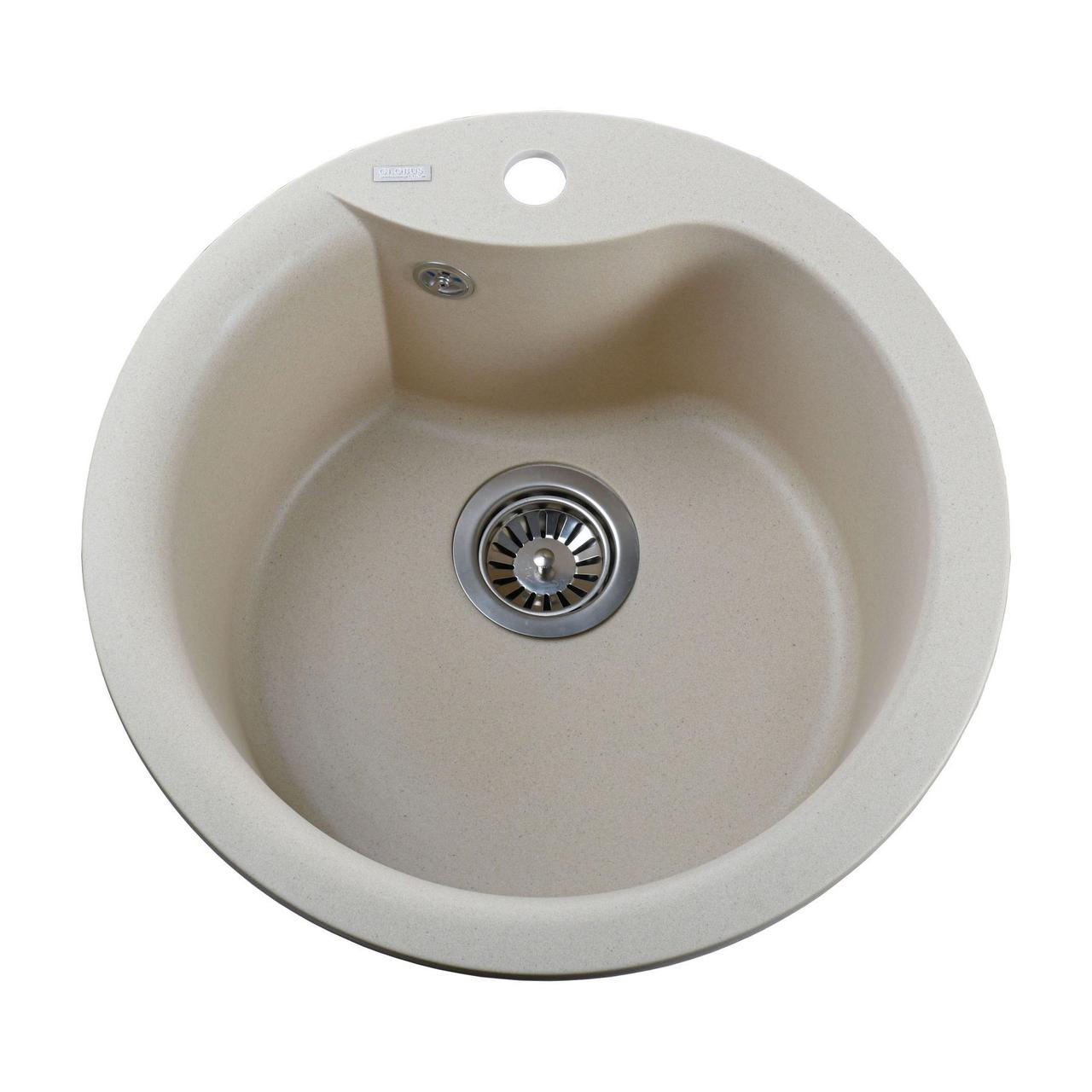 Гранітна мийка Globus Lux ORTA слонова кiстка 485 (000021055), фото 1