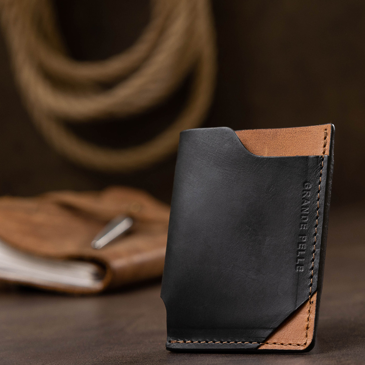 Кожаный Оригинальный Картхолдер Grande Pelle 11398 Черный Buyt Шкіряний ...