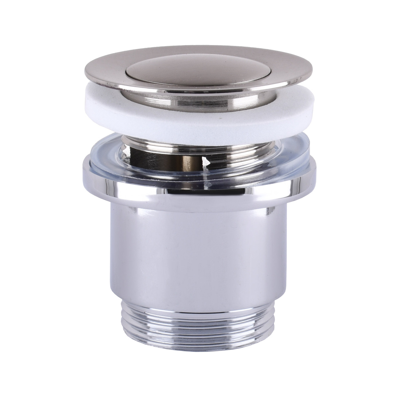 Донний клапан Globus Lux HG-041S-S- BR (Click-clack) Стального кольору (000023159)