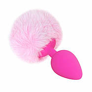 Анальна пробка Love Toy із кролячим хвостом, м’яка іграшка для початківців чоловіків і жінок, фото 2