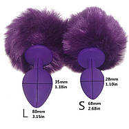 Анальна пробка Love Toy із кролячим хвостом, м’яка іграшка для початківців чоловіків і жінок, фото 3