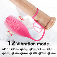 Масажер простати Love Toy із кільцем на пеніс та затискачем для яєчок, 12 швидкостей, фото 3