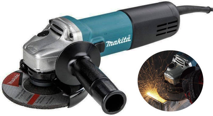 Кутова шліфувальна машина Makita 9558HNG + 3 шліфувальні круги 125х6 ...