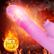 Фалоімітатор Love Toy з підігрівом та ефектом язичка, вібратор для клітора і точки G, фото 5