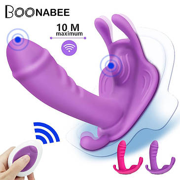 Фаллоімітатор, вібратор, секс іграшка для жінок, мастурбатор, G Spot, клітор, стимуляція, бездротовий пульт, фото 1