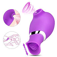 Вібратор Love Toy з присосками, стимулятор клітора з функцією «лизання», інтимна іграшка для жінок