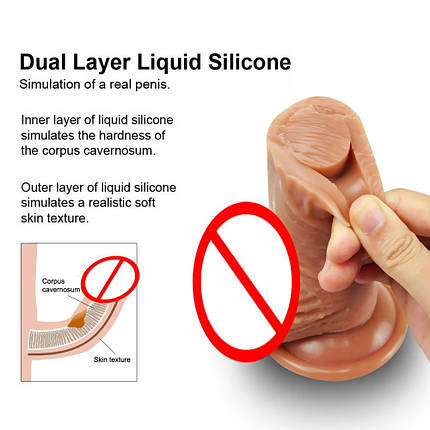 Фалоімітатор Love Toy реалістичний силіконовий пеніс з присоскою, фото 2