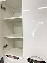 Пенал-шафа підлоговий 60 см для ванної кімнати Грація з шухлядами, білий, фото 4