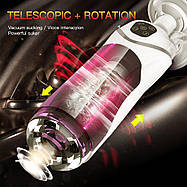 Автоматичний чоловічий мастурбатор Love Toy поршневий висувний і обертовий, фото 3