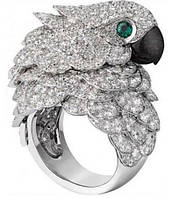 Жіночий перстен зі стразами Папуга 17 розмір