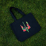 Шопер, сумка шопер через плече жіноча еко сумка з принтом ГЕРБ УКРАЇНИ середнього розміру 42*35 з ручкою 64см, фото 7