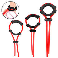 Силіконові ереційні кільця Love Toy на пеніс, затримка еякуляції та підсилення потенції, фото 2