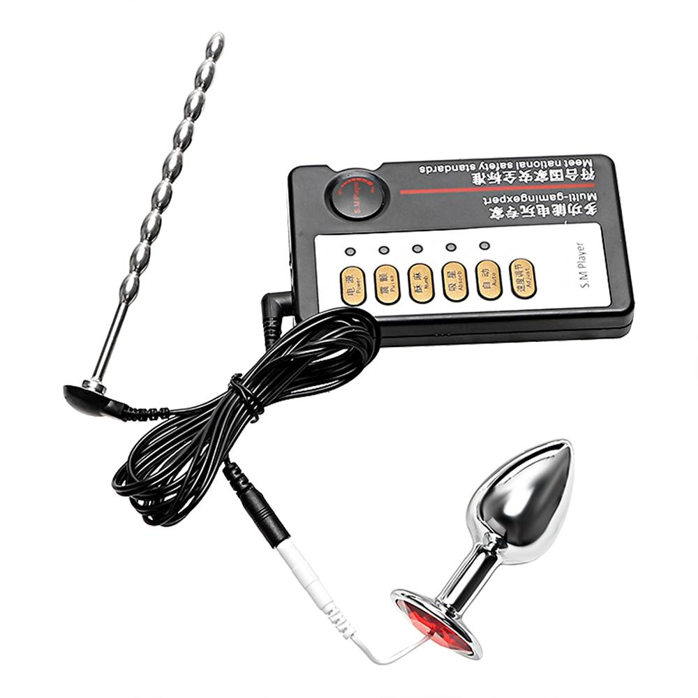 Набір Love Toy з електричним струмом, анальна пробка, штекер пеніса та катетери