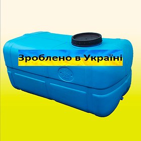 Місткість пластикова прямокутна харчова блакитна 250 л 2-шаровий накопичувальний бак для води