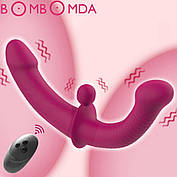 Подвійний фалоімітатор Love Toy для пари, страпон для вагінального та анального масажу, фото 4