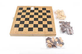Ігровий набір 3 в 1 шахи шашки та нарди дерев'яні BK Toys (820T)