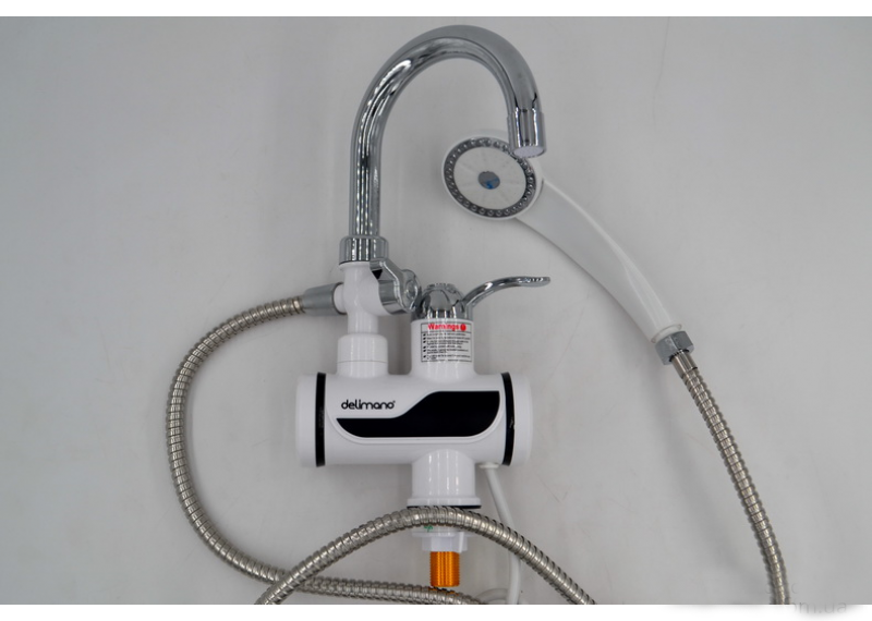 Проточный водонагреватель с душем Delimano 3215 - фото 2 - id-p1686799004