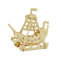 Детский деревянный 3D конструктор Robotime JP264 Лодка-качели (5831-19358) (bbx)