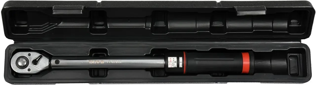 Ключ динамометричний YATO: КВАДРАТ 1/2", F = 10- 60 НМ, L = 415 ММ (YT-07612)