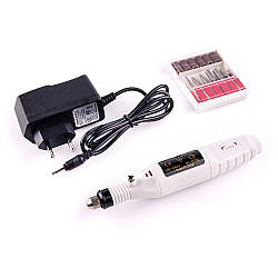 Фрезер ручка для апаратного манікюру та педикюру 20000 об/хв + фрези в комплекті / Портативний фрезер ручка