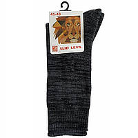 Носки мужские махровая стопа хлопок меланж Slid Leva, размер 41-43, тёмно-серые, 131002
