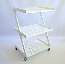 Візок косметологічний/маніпуляційний на 3 полиці. Етажерка косметологічна. Стіл для косметолога