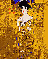 Картина по номерам на ПОДРАМНИКЕ рисование по номерам на холсте "Золотая Адель (золотые краски)" 40*50 см
