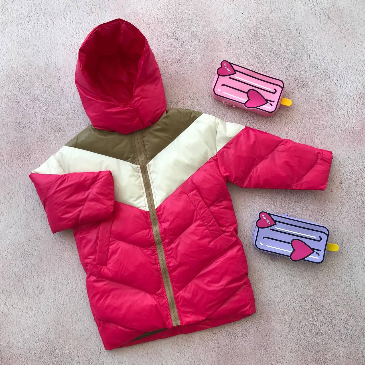 Демісезонна куртка на дівчинку ромбик Рожева 190313 Bambini, Розовый, Для девочек, Весна Осень, 110, 5 лет, фото 1