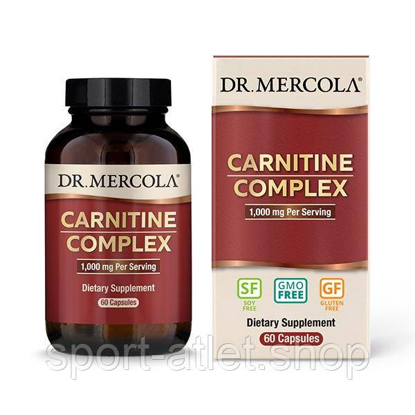 Жироспалювач Dr. Mercola Carnitine Complex,	60 капсул, фото 1