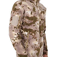 Кофта теплая флисовая армейская, тактическая кофта для военных и зсу зеленого цвета, камуфляж размер S