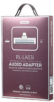 Адаптер перехідник для навушників REMAX Concise RL-LA03i 2 в 1 Lightning to jack 3.5mm
