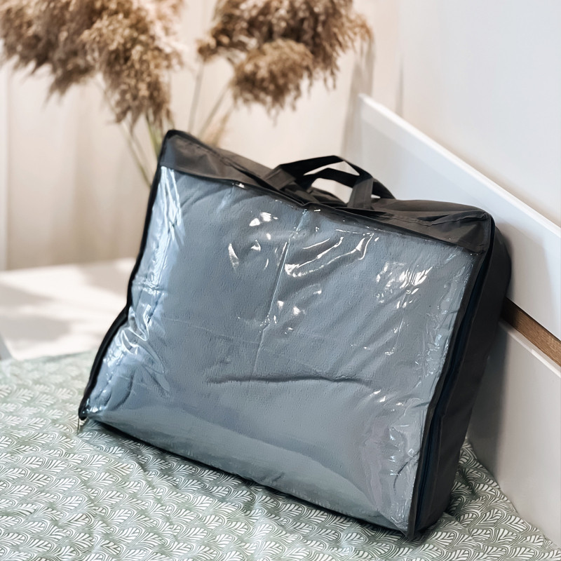 Сумка-чемодан из пвх для одеял и подушек S - 55*45*18 см (серый) - фото 2 - id-p276893932