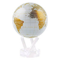 Глобус, що самообертається, Solar Globe Mova "Політична карта", біло-золотий, діаметр 114 мм (США)