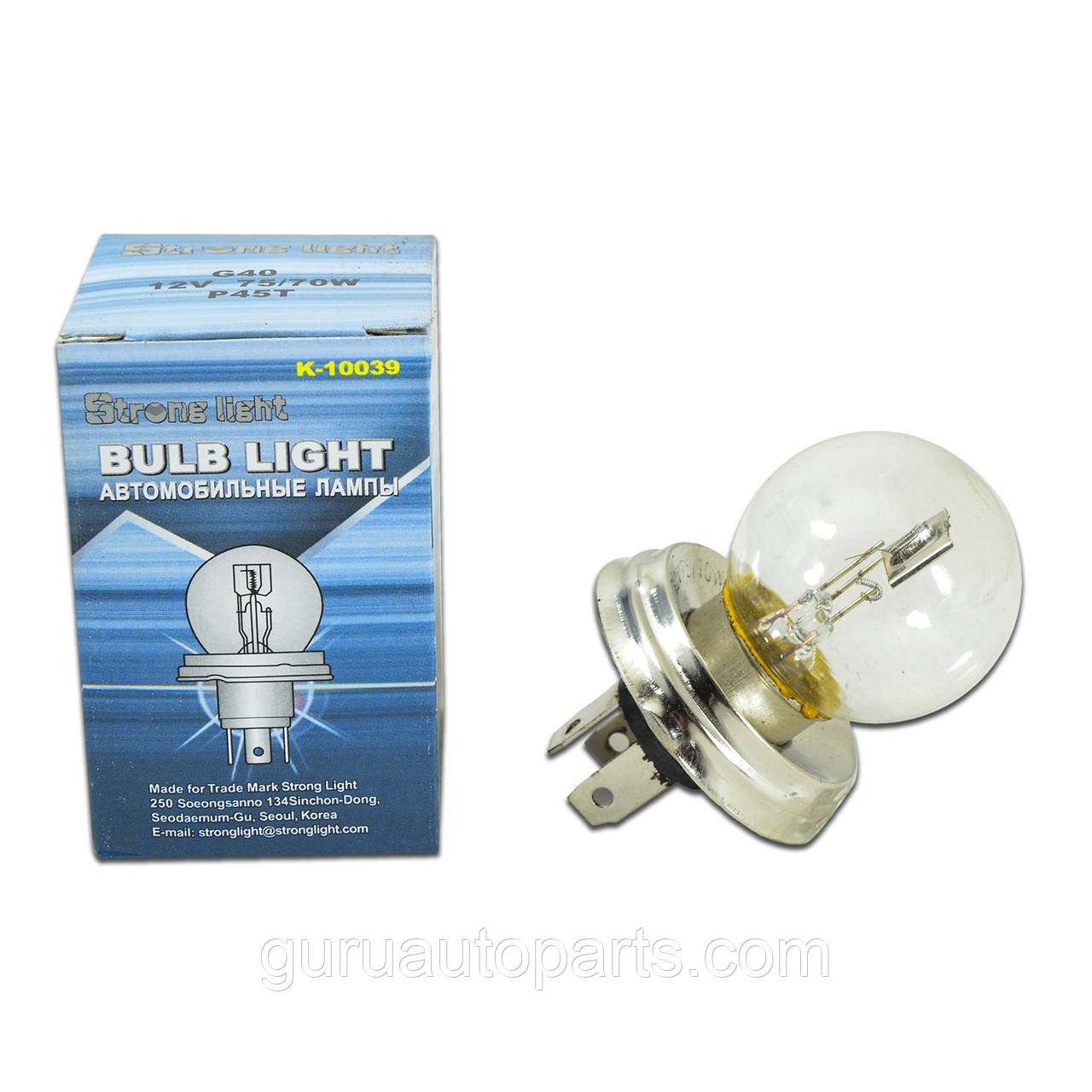 12V Лампа G40 12 V 75/70W P45T Strong Ligt — Tungram на класичні авто, фото 1