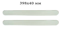 Наклейки захисні на поріг автомобіля. Пара колір сірий