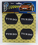 Наклейки на автомобільні ковпаки та диски/комплекс/розмір 60 мм/TURBO, фото 2