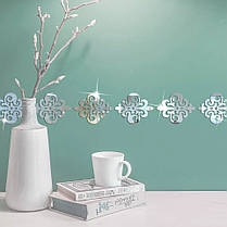 Акрилові дзеркальні наклейки Орнамент 12 х 9,5 см 10 шт набор Б153, фото 2