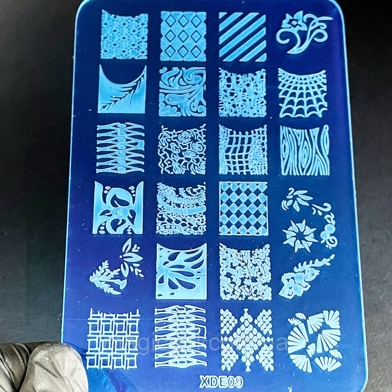 Пластина для стемпінгу велика прямокутна, фото 1