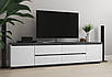 Довга сучасна біла вузька ТВ тумба під телевізор з шухлядами в спальню вітальню зал 230 см Мія Світ Меблів, фото 3