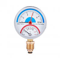 Термоманометр нижн. подкл.1/2 Ø80мм 120ºC 10 бар
