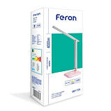 Настільний світильник світлодіодний Feron DE1725, 9W, 400lm, 6400К, рожевий, фото 9