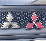 Емблема, логотип MITSUBISHI 100*100 мм. Значок в решітку радіатора Мітсубіші, фото 3