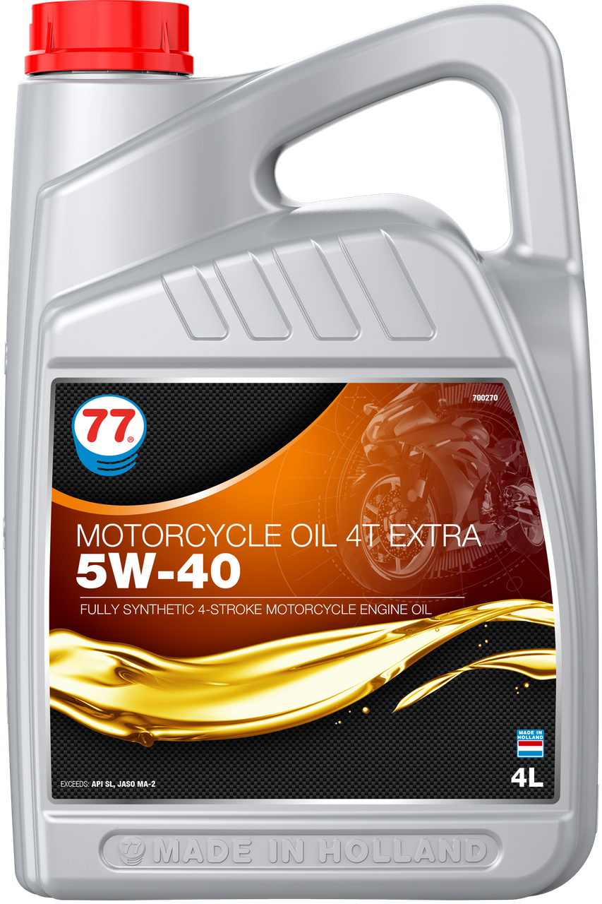 77 MOTORCYCLE OIL 4T EXTRA 5W-40 синтетичне (кан. 4 л)