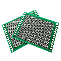 Макетна плата 60x80 мм двостороння текстоліт крок 2,0 мм