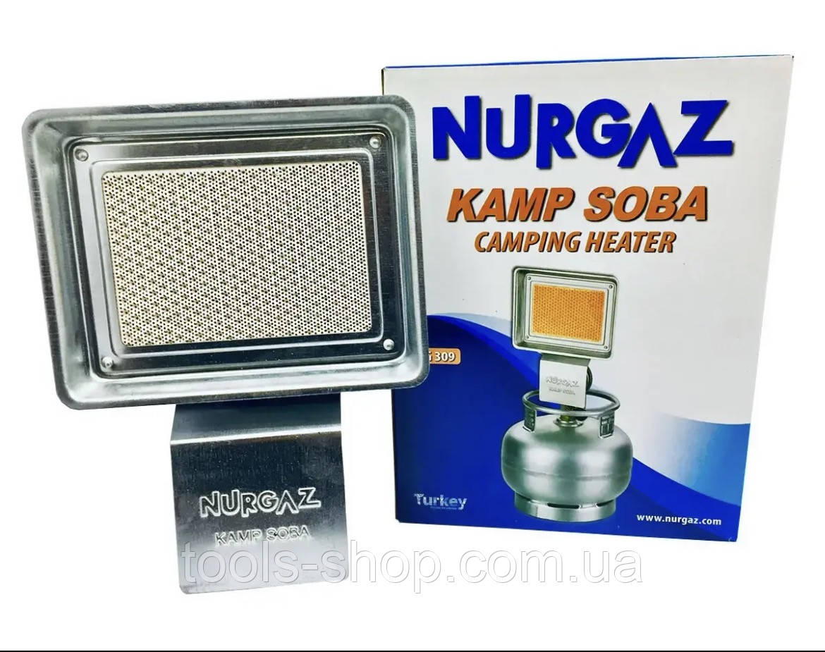 Керамічний газовий обігрівач інфрачервоний пальник на балон «Kamr Sova» Nurgaz, Турція, фото 1