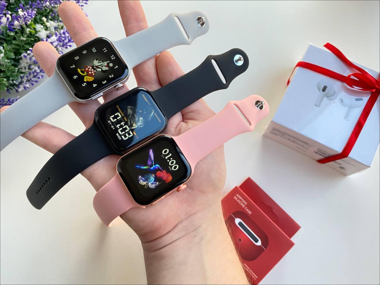 Купить Смарт-часы Apple Smart Watch 6\44 Series в оригинальной коробке 2  ремешка Голосовой вызов! Все уведомления, цена 3490 ₴ — Prom.ua  (ID#1489132576)