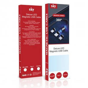 Магнітний кабель X-Cable Magnetic 360 3 in 1, червоний, фото 3